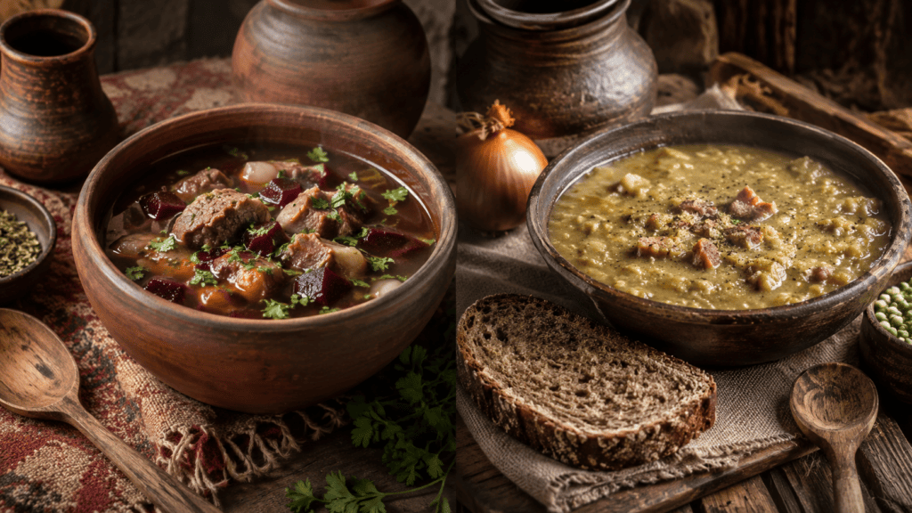 вавилонская мясная похлёбка и средневековый гороховый потаж
