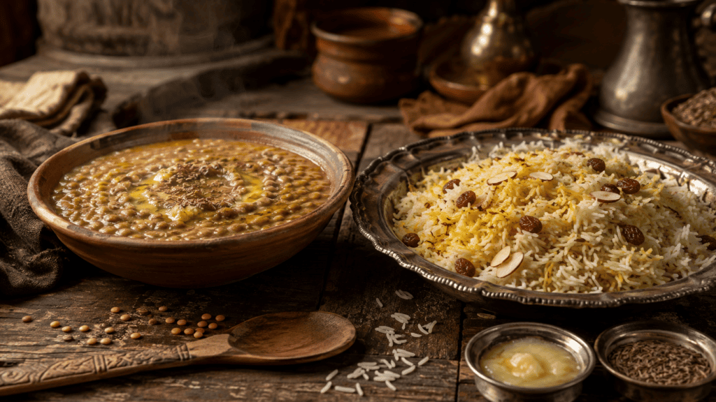 чечевичная похлёбка и ароматный рис по мотивам старой индийской кухни