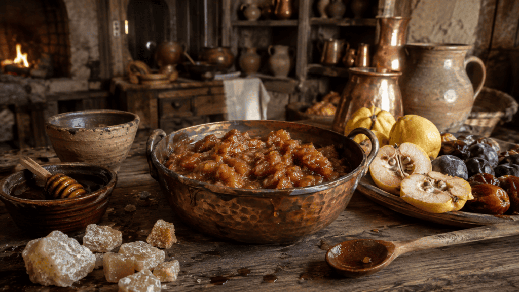 история варенья из фруктов с сахаром в Средние века